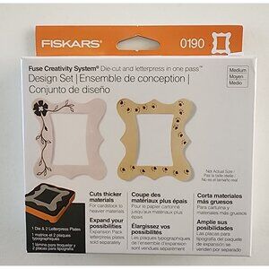 Fiskars Fuse Creativity System Medium Design Set Die-Cut & Letterpress Plates‎
